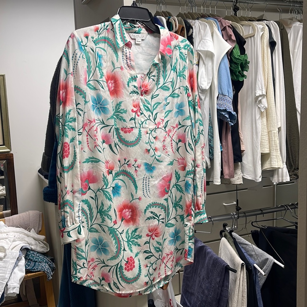 Rachel Zoe cotton/silk shirt dress.
